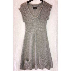 BUFFALO David Bitton Sweater Dress SMALL Gray Knit